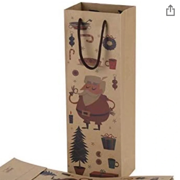 NIB! Set of 12 Christmas Santa wine bags - Picture 4 of 5